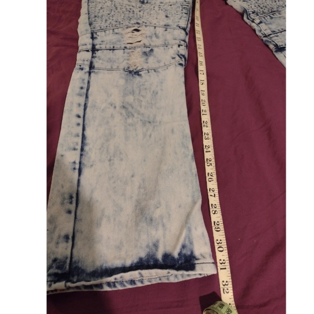 Gray Earth Men's Acid Washed Straight Leg Denim Jeans Sz. W42 - Picture 14 of 16